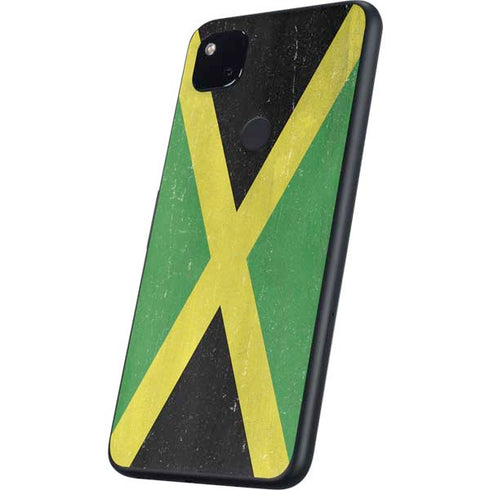 Jamaica Flag Distressed Google Pixel 4a Skin